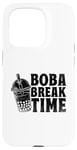 Coque pour iPhone 15 Pro Boba Break Time Thé au lait Bubble Tea Boba Pearl Lover