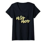 Womens Hip hop dance street art graffiti spray paint dancing dancer V-Neck T-Shirt