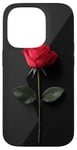 Coque pour iPhone 14 Pro Rose Minimalisme Géométrique Art Floral