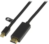 Deltaco DP-HDMI104, Mini DisplayPort, HDMI, 1m