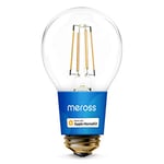 Meross Ampoule LED Connectée, E27 Ampoule à Filament Edison Intelligente Compatible avec Apple HomeKit, Siri, Alexa et Google Home, 810 LM Ampoule WiFi Dimmable Blanc Chaud 2700K (Équivalente 60W)
