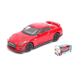 NISSAN GT-R 2017 RED 1:43 Burago Auto Stradali Modellino