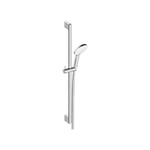 Ensemble Colonne de douche métal Barre de douche avec flexible 1,6m et douchette chrome, 70x2x7cm, Chrome