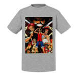 T-Shirt Enfant Luffy Shank Ace Gold Roger One Piece Manga