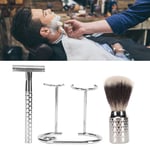 Manual Beard Trimmer Holder Brush Kit Alloy Brush Hair Beard Knife Brush Kit