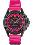 Naisten kello Versace Chrono Active Plastic Black