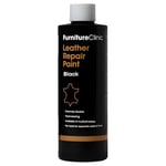 Furniture Clinic Colorant & Réparateur Cuir - 2-en-1 Facile à Appliquer - Peinture Réparatrice Noire pour Réparations Superficielles Rapides, Adapté pour les Canapés, Sièges Auto, Chaussures. 250ml