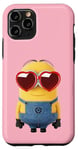 Coque pour iPhone 11 Pro Minions Cute Bob In Love Heart Shaped Glasses Portrait