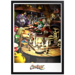 Conker Character Giclee Art Print - A4 - Wooden Frame