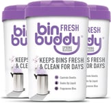 3 x Bin Buddy Fresh Spring Blossom 450g Kitchen Bin Freshener Deodoriser Powder