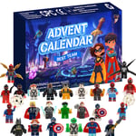 Julkalender 2024 med söta spelkaraktärer Avengers Building Blocks