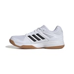 adidas Femme Speedcourt Women Indoor Shoes Chaussures, FTWR White/Core black/GUM10, 45 1/3 EU