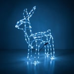 47cm LED Standing Reindeer Light Cool White Christmas Decoration Indoor Outdoor