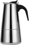 6 Cup Moka Pot Espresso Coffee Maker 300ml Stainless Steel - New