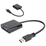 USB 3.0 to VGA Adapter Cable 1920x1080 Audio Video Converter 5.0Gbps for Windows