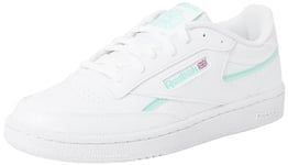 Reebok Women's Club C 85 Vegan Sneaker, FTWR White/Hint Mint/Mist, 8 UK