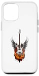 Coque pour iPhone 12/12 Pro Guitare rock enflammé