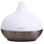 ASAKUKI Diffuseur d'Huiles Essentielles 300ml, Premium 5 en 1 à Ultrasons Electrique Vaporizer Humidificateur, Minuterie et Arrêt Automatique sans Eau, 7 Couleurs de lumière LED pour Yoga-Noir