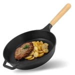 28 EU - Saute Pan Cast Iron Frying Pan with Removable Handle Diameter 24 26 2...