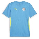 Manchester City Tränings T-Shirt - Magic Blue/Gul - PUMA, storlek Medium