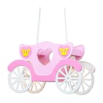 LED 19 watts enfants plafonnier fille suspendue lumière rose princesse carrosse chambre d'enfants