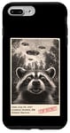 Coque pour iPhone 7 Plus/8 Plus Selfie drôle raton laveur noir et blanc Roswell photo animal OVNI