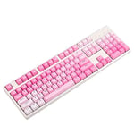 YMDK Clavier mécanique double Shot 104 teintes PBT Shine Through Keyset OEM Profile pour commutateurs Cherry MX 104 87 61 (dégradé rose) (touches uniquement)