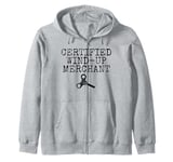 Certified Wind-Up Merchant, Sarcasm Father's Day Funny Zip Hoodie