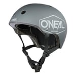 O'NEAL | Casque de VTT | Casque de vélo MTB | Ouvertures d'aération pour la ventilation et le refroidissement, système de réglage de la taille, technologie Zone Flex | Dirt LID Helmet CRACKLE V.24 | Adultes | Gray | Taille L/XL