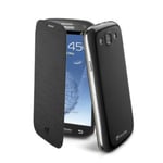 FOLIO CELLULARLINE AVEC CACHE BATTERIE POUR SAMSUNG GALAXY S3 I9300 NOIR