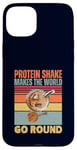 Coque pour iPhone 15 Plus Le shake protéiné fait tourner le monde drôle Gym Fitness