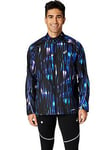 Asics Mens Running Road Lite-Show Jacket - Blue Expanse, Multi, Size M, Men