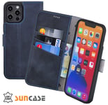 Case for IPHONE 16 Pro Max 6.9 " Case Book Case Leather Cover Pebble Blue