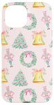 iPhone 15 Preppy Pink Christmas Nutcracker Print Case