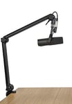 Gator Frameworks Deluxe Desk-Mounted Broadcast Microphone Boom Stand For Podcasts & Recording; Integrated XLR Cable GFWMICBCBM3000