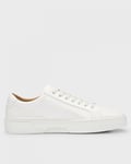 Boss Orange Gary Tenn Mens Leather Low-Top Trainers with Branded Lace Loop NOS - White - Size UK 9