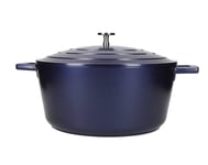 MasterClass Casserole Dish with Lid, Large 5L/28 cm, Lightweight Cast Aluminium, Induction Hob and Oven Safe, Blue