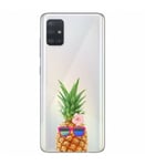 Coque Galaxy S20 ananas lunettes tropical fleur transparente