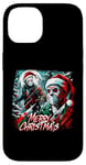 iPhone 14 Merry Christmas Festive Slasher Candy Cane Menace Case