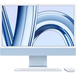 iMac Apple iMac 24" ecran retina 4,5K 256Go SSD 8Go RAM Puce M3 CPU 8 coeurs GPU 10 coeurs Bleu Nouveau