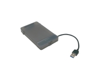 LogiLink AU0037, HDD- / SSD kabinett, 2.5, Serial ATA III, USB-anslutning, Grå