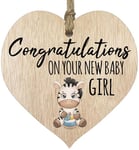 Mum & Dad to Be Gifts - It's a Girl Hanging Wooden Heart Sign Plaque for Mummy Daddy - Light Wood Hearts, Parents to be Gifts, Mummy to be Gift, Baby Reveal Gift, Baby Shower Keepsake Ideas, Mum-To-Be