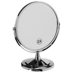 Miroir sur Pied Grossissant "Chrome" 24cm Argent