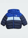 Boys, adidas Synthetic Down Jacket, Blue, Size 0-3 Months