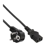 InLine® 16647F Câble d'alimentation avec Contact de Protection coudé vers fiche C13 0,3 m