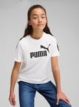 Puma ESS No. 1 Logo Tee G - Unisex - Hvit - 176