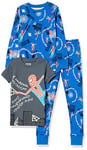 Amazon Essentials Disney | Marvel | Star Wars Toddler Boys' Pyjama Set (Previously Spotted Zebra), Pack of 2, Blue/Grey/Marvel Spider-man, 4 Years