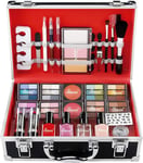 76 Piece Makeup Box Gift Set Cosmetic Divine Beauty Lightweight Travel Case