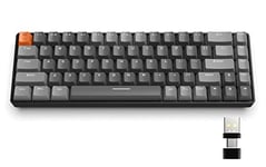 YINDIAO K68 60% Wireless Mechanical Gaming Keyboard,Bluetooth 5.0/2.4Ghz,Dual mode 2-in-1 USB-C Receiver,Hot Swappable,68 Keys Compact US Layout,Power Saving,Red Switch,for PC,Mac (Dark Grey)