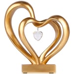 Statues en forme de cœur pour décoration d'intérieur,cadeau romantique pour couple,figurine d'amour moderne dorée,décoration d'intérieur,cadeau romantique pour mariage,Saint-Valentin,cadeau romantique